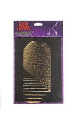 Stone staircase leading to dark passageway with Black Cloaked Toony Terror Fiend Figure