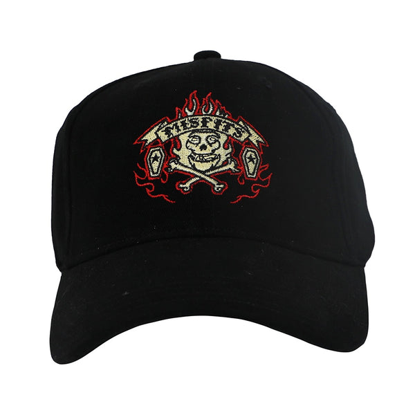 GOLD SKULL LOGO FLAMES CAP