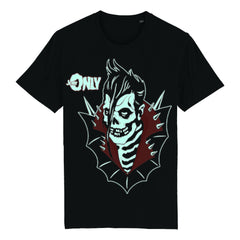 JERRY ONLY "ANTI-HERO" BLACK TEE WITH GLOW IN THE DARK INK