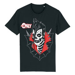 JERRY ONLY "ANTI-HERO" BLACK TEE WITH GLOW IN THE DARK INK