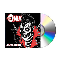 CD album cover featuring a skeleton with punk hairstyle for the Anti-Hero Deluxe CD Bundle