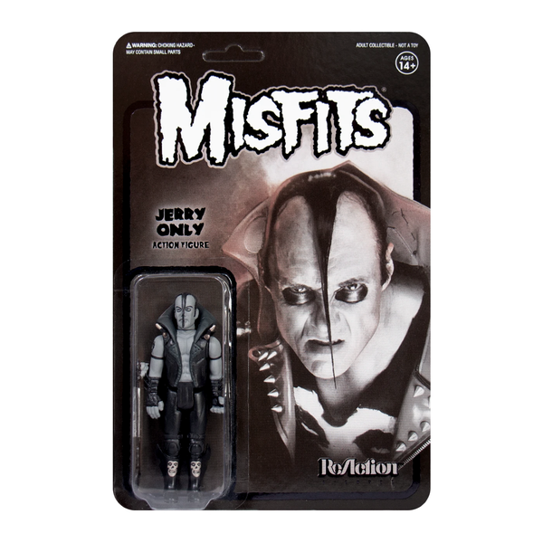 Action figure packaging for Jerry Only Black Series Misfits ReAction Figure in black and white