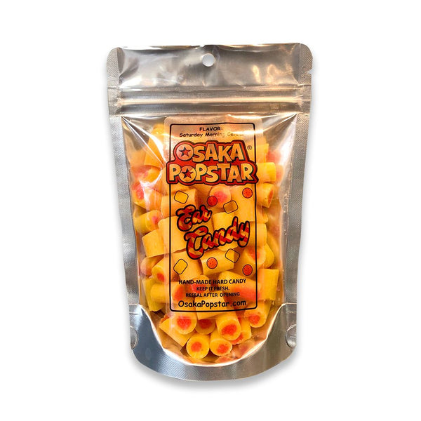 Resealable silver pouch of Osaka Popstar Lolli Rocks Big Curry orange snacks