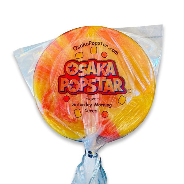 Colorful Osaka Popstar lollipop in Saturday Morning Cereal flavor for a sweet treat