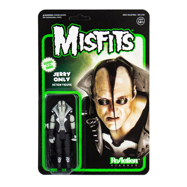 Jerry Only Glow-in-the-Dark Misfits ReAction Figure with Devastator bass accessory