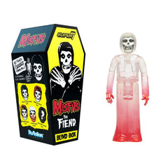 Skeleton-themed Reaction Figure in gradient colors next to Misfits Blind Box packaging