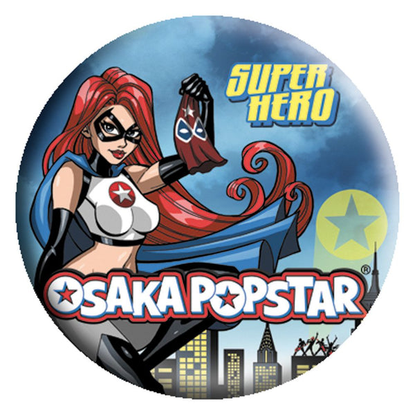 Osaka Popstar "Super Hero" Button - Misfits Records