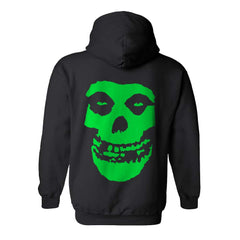 LIMITED EDITION Green Fiend Skull Black Pullover Hoodie