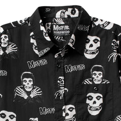 Misfits All Over Short Sleeve Button-Up Shirt