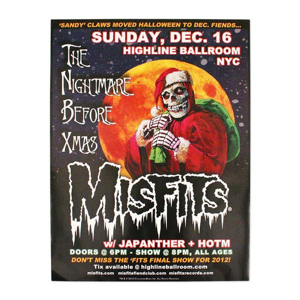 The Nightmare Before Xmas Poster - Misfits Records